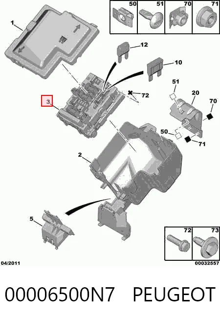 Монтажний блок Peugeot 206 