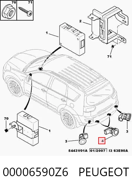 Датчик сигналізації паркування (парктронік), задній Mitsubishi MR587984 ціна, від 15.71 USD
