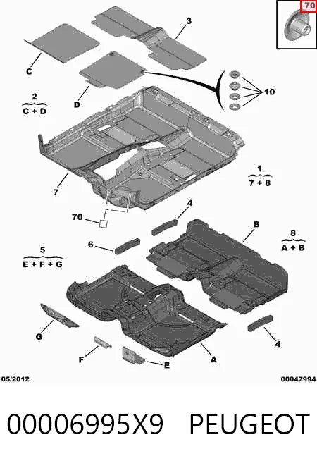 Пістон (кліп) кріплення підкрилки переднього крила BK80502 Breckner