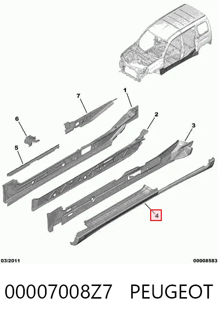 Поріг зовнішній правий 2405000202 4cars