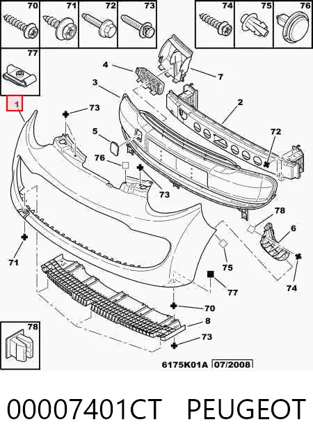 Купити Передній бампер Citroen C1 I PM, PN