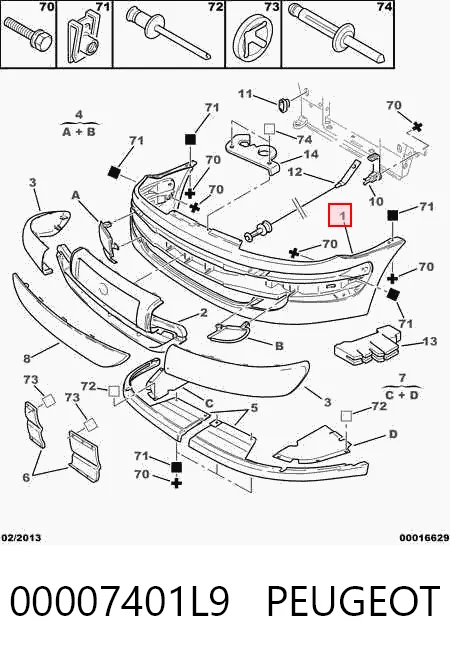 Бампер передній в зборі на Citroen Xsara  N1