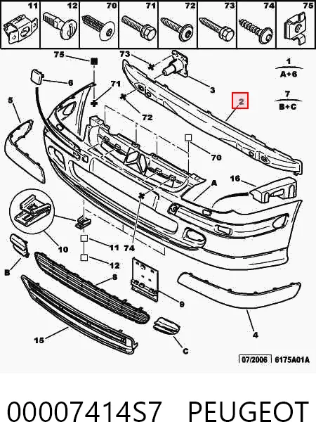 Балка бампера переднього на Citroen C5 I DE