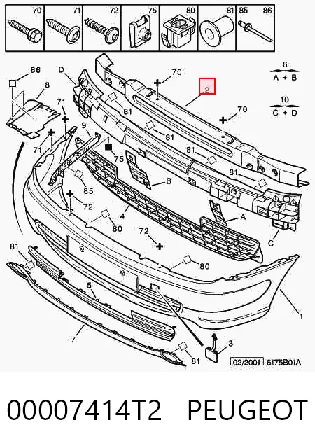 Балка бампера переднього на Citroen Xsara  N1