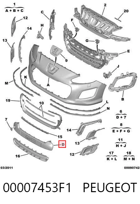 Накладка бампера переднього 57C12771J Polcar