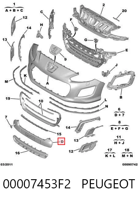 Накладка бампера переднього 57C12772J Polcar