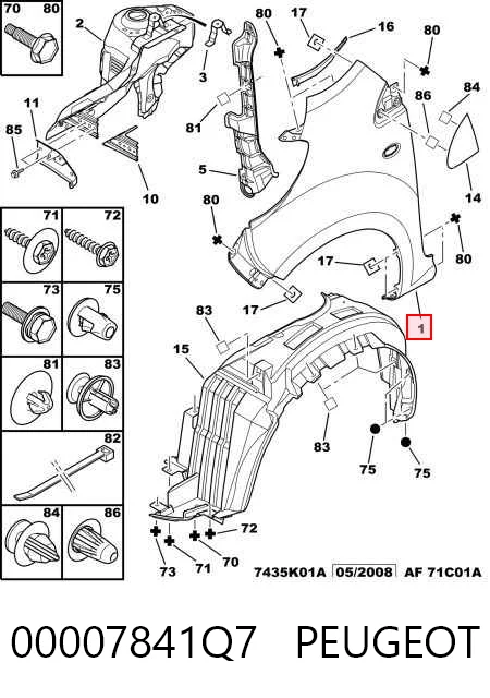 Купити KH5501311 Starline Крило переднє ліве