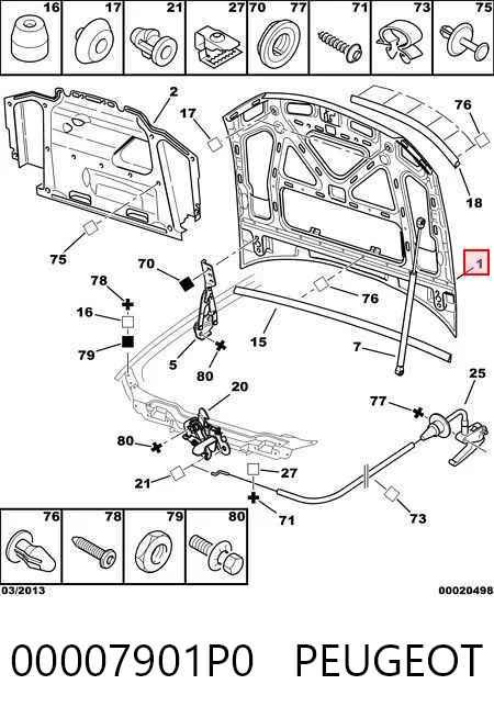 Купити Капот Peugeot 406  8B
