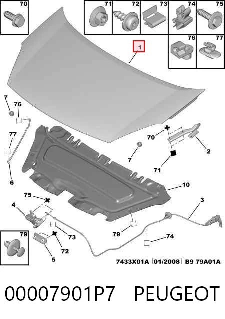 Капот на Citroen Berlingo  B9