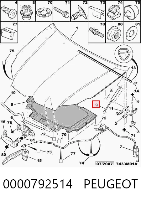 Амортизатор капота 430719046200 Magneti Marelli