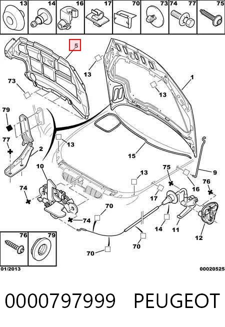 Утеплювач капота на Peugeot 206  2A/C