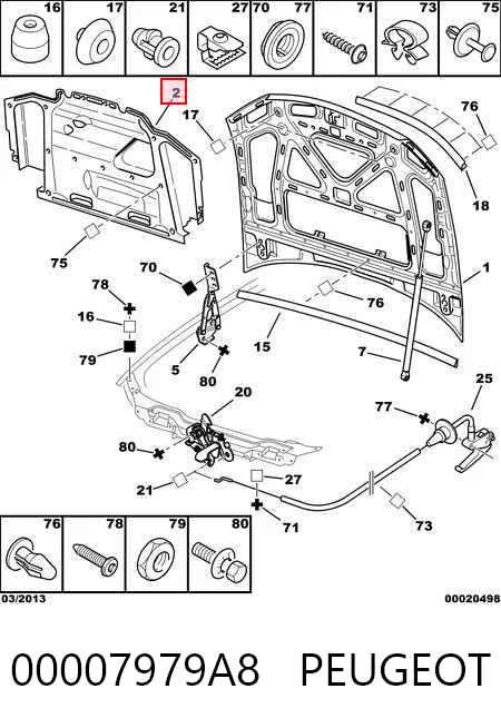 Утеплювач капота на Peugeot 406  8B