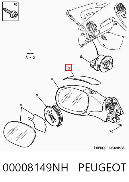 Дзеркало ліве Citroen Xsara Picasso