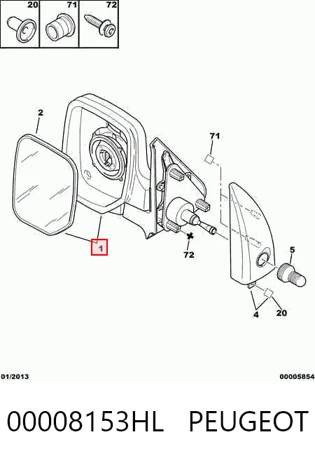 Купити SV4072 Magneti Marelli Бічне дзеркало заднього виду ліве