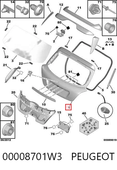 Треті двері на Peugeot 207  WA, WC
