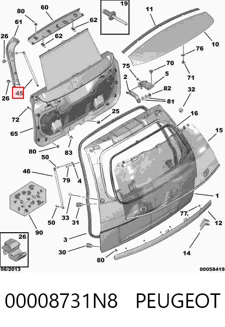 Амортизатор скла задніх, 3/5-ї двері (ляди) Magneti Marelli GS0965