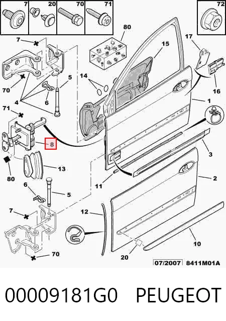 Обмежувач відкриття дверей, передній Polcar 2332Z30 ціна, від 10.99 USD