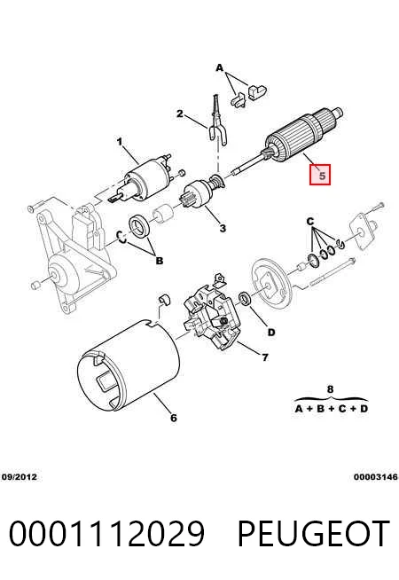 0001112029 Peugeot/Citroen Стартер двигуна