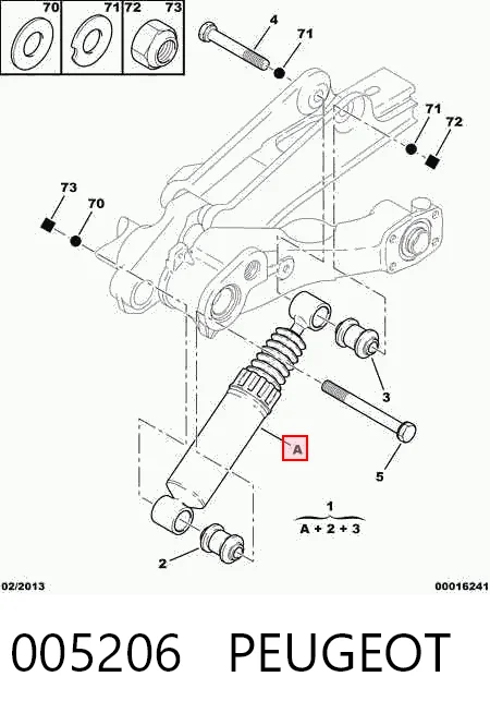 005206 Peugeot/Citroen Амортизатори задні