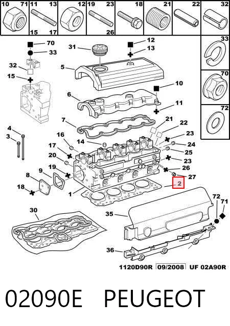Прокладка головки блока циліндрів (ГБЦ) Iveco 99460983