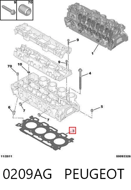 Прокладка ГБЦ SU00100496 Toyota