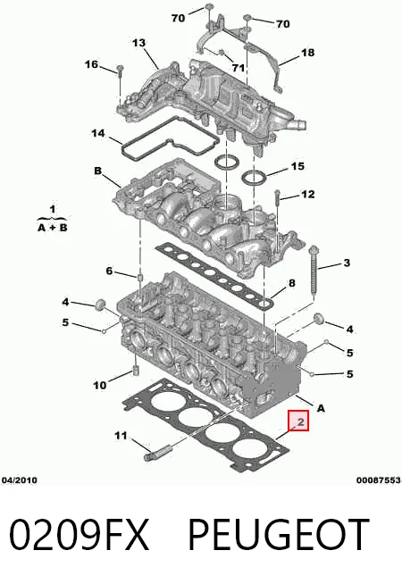 Прокладка ГБЦ 415282P Corteco
