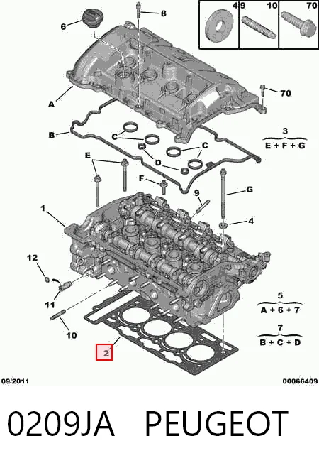 Прокладка ГБЦ Citroen Berlingo фургон (B9) (2008 - 2018) ціна, від 103.78 USD