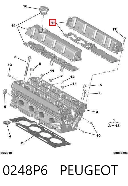 0248P6 Peugeot/Citroen Кришка двигуна