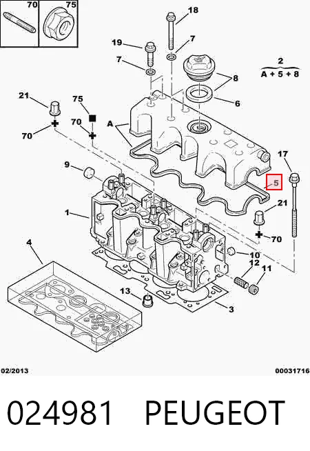 GUG705004VC Rover Прокладка кришки клапанної 