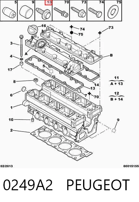 Прокладка клапанної кришки, ліва Rover 0249A2 ціна, від 6.25 USD