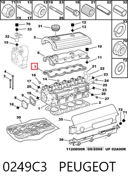 Прокладка клапанної кришки двигуна Iveco 99462588 ціна, від 6.47 USD