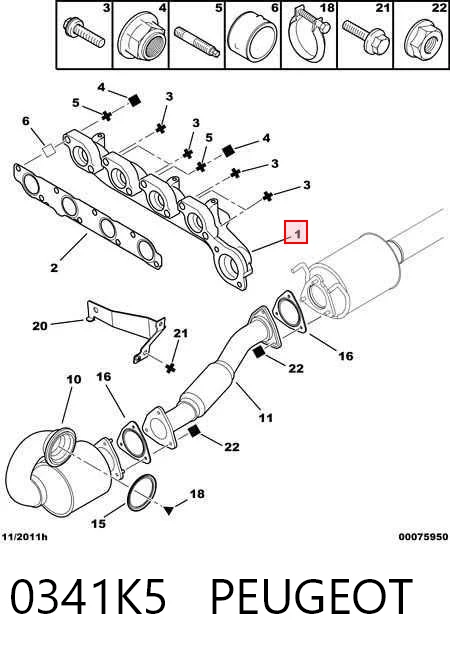  Випускний колектор Ford Transit 6
