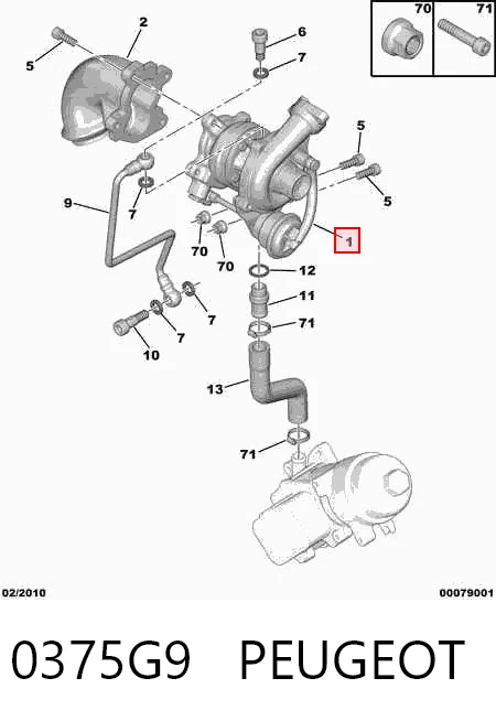 0375G9 Peugeot/Citroen Турбонаддув