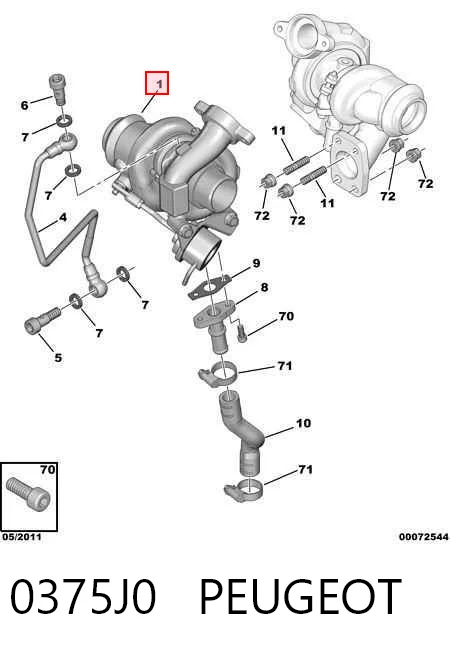 0375J0 Peugeot/Citroen Турбонаддув