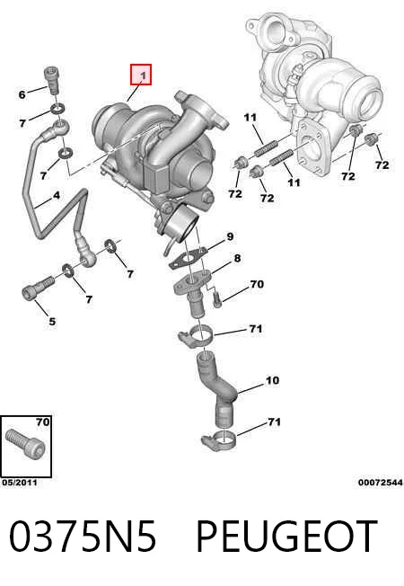0375N5 Peugeot/Citroen Турбонаддув