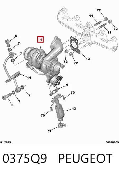 0375Q9 Peugeot/Citroen Турбонаддув