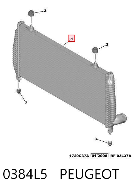 1401065180 Fiat/Alfa/Lancia Охолоджувач наддувочного повітря