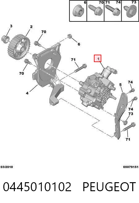 0445010102 Peugeot/Citroen Насос паливний високого тиску (ПНВТ)