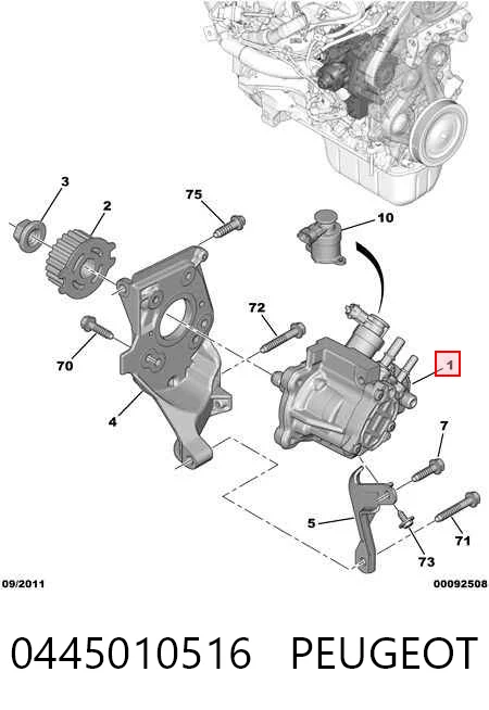 0445010516 Peugeot/Citroen Насос паливний високого тиску (ПНВТ)
