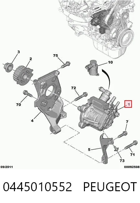 0445010552 Peugeot/Citroen Насос паливний високого тиску (ПНВТ)