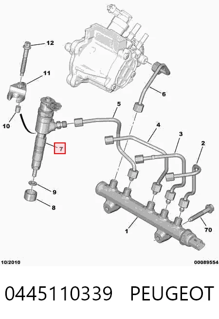  Паливні форсунки Peugeot 208 1