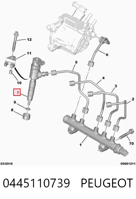 0445110739 Peugeot/Citroen Форсунка вприску палива