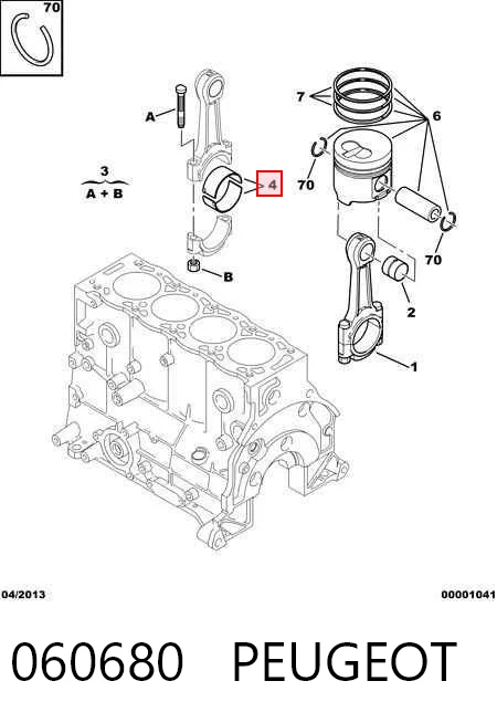 Купити 4141AF Federal Mogul Вкладиші коленвала шатунні