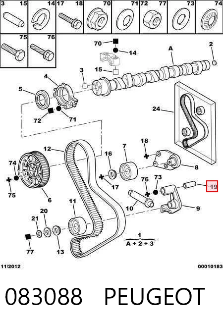 083088 Peugeot/Citroen Проводи високовольтні