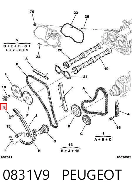 Ланцюг ГРМ, комплект Magneti Marelli MCK1050