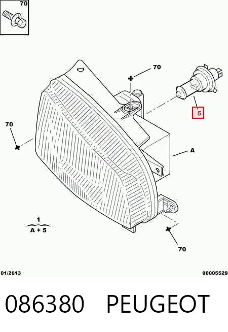 Фара правая TYC FP0550R2T ціна, від 40.12 USD