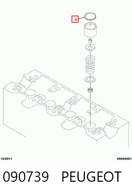 090739 Peugeot/Citroen Шайба регулювальна