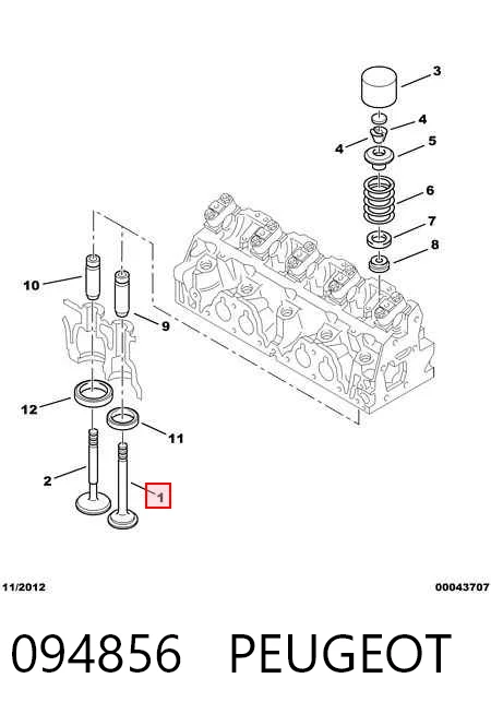 Купити 91535017 Fiat/Alfa/Lancia Клапан впускний