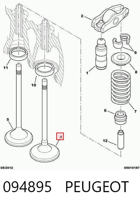 Клапана і штовхачі Gieffe 0856SCR