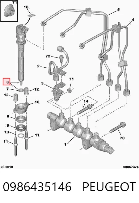 Паливні форсунки 986435146 Bosch